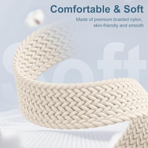 Image of VEMIGON Nylon Braided Magnetic Band Compatible with Samsung Galaxy Watch 8 /8 Classic, Elastic Fabric One Click No Gap Sport Strap for Galaxy Watch 8 40mm 44mm /8 Classic 46mm