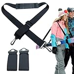 NHQZ NHQ Correa de Esquí Ajustable,Porta Esqui,Cin...: MATERIAL: Hecho de EVA + correas de esquí de nylon, puede proteger eficazmente los esquís fijos y reducir el desgaste, excelente mano de obra, duradero, se puede utilizar durante mucho tiempo y reutilizable. Ajustable: Las correas para esquís son aju...