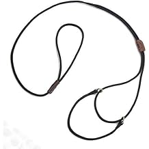 Mendota Pet Show Martingale Style Leash - Leash & Collar Combo, Made in The USA - Black, 8 in x 1/8 in x 40 in