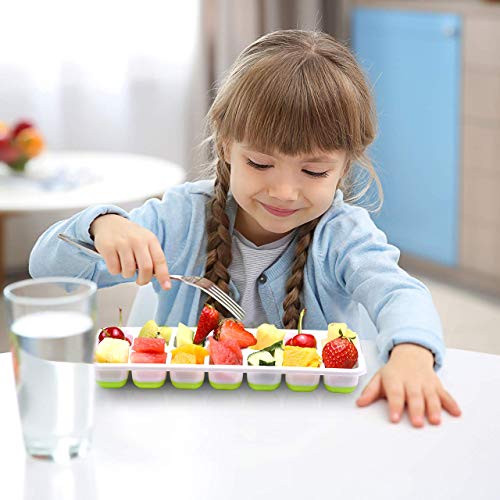 3 Packs Ice Cube Trays Easy Release Ice Cube Tray with Lids Flexible Silicone Stackable Ice Trays BPA Free and Dishwasher Safe - Thumbnail 4