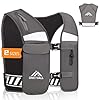 LOCAL LION Running Vest Women, Reflective Hydration Vest Mens, Breathable Phone Holder For Trailrunning Marathon, Grey XS - S