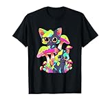 EDM DJ Festival Outfit Men & Women DNB Cute Psychedelic Mushroom Cat Trippy Festival T-Shirt