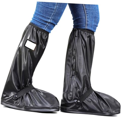 1 par de fundas impermeables para calzado al aire libre, gruesas y reutilizables, para actividades al aire libre, talla XL, color negro miniatura 6