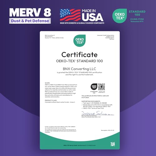 Image of BNX TruFilter 20x22x1 Air Filter MERV 8 (12-Pack) - MADE IN USA - Dust & Pet Defense Electrostatic Pleated Air Conditioner HVAC AC Furnace Filters for Dust, Pet, Mold, Pollen MPR 600 - 700 & FPR 5