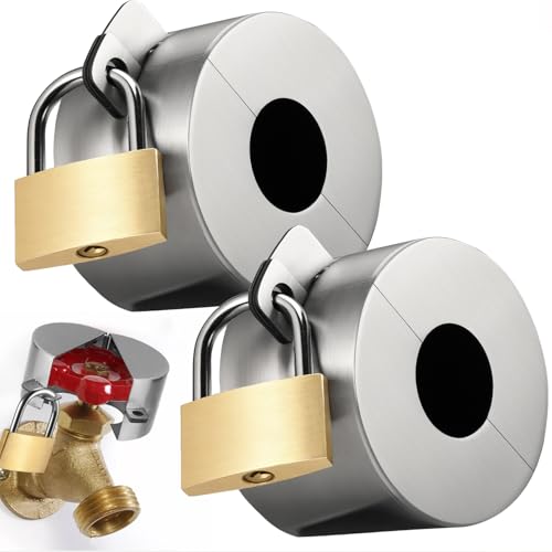 Gnellkoor Outdoor Faucet Lock, 2 Pack Water Hose Bib Spigot