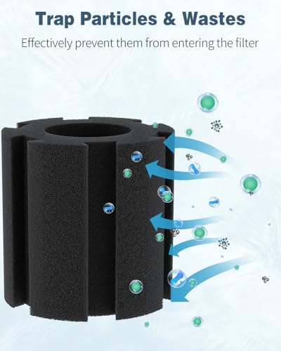 image for Pawfly 6 Pack Replacement Filter Sponges Aquarium Nano Bio Sponge Filt