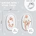 Premium Portable Baby Lounger Nest – Foldable Travel Bassinet for Newborn & Infant with Mesh Canopy, 2 Toys, Waterproof Mattress & Removable Cover – Cream