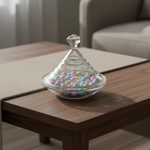 Récipient à bonbons en verre transparent boîte à bijoux salon 2014 Grille - 8