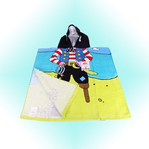 Kreative Kids CHILDRENS / BOYS / GIRLS DISNEY CHARACTER HOODED PONCHO TOWELS - BATH BEACH POOL (Pirate)