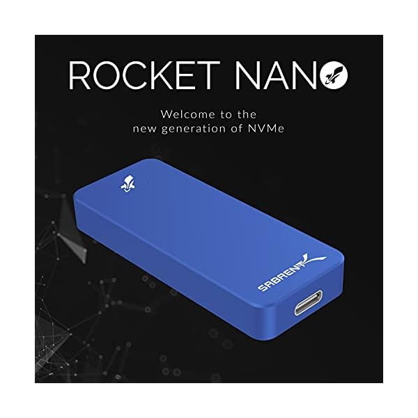 Sabrent 2 TB Rocket Nano Externe Aluminium-SSD (Blau) (SB-2TB-NANO-BLU) – Bild 3