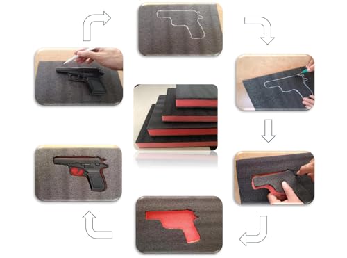 image for QMFGKLTR Tool Box Foam Organizer Cuttable Polyurethane Foam Sheets Cra