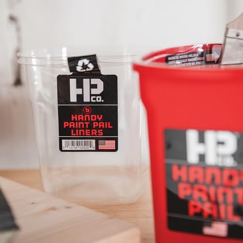 Handy Paint Pail Liners, Disposable Inserts for 32 fl oz Handy Paint Pail, Quick Cleanup and Easy Color Changes, Clear, 48 Pack by HP CO. HANDY PRODUCTS - Image 5