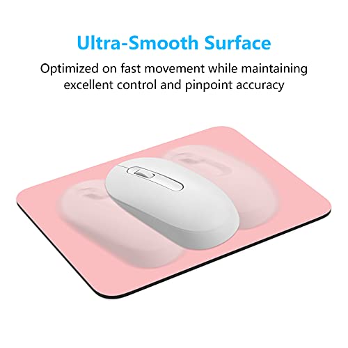 Dapesuom Mouse Pad, Small Mouse Pad 6 X 8 Inch With Non-Slip Rubber Base, Waterproof Mouse Mat, Mini Mouse Pad For Women Kids Men Wireless Mouse Laptops Keyboard Tray Home Office Travel, Pink #TOP4