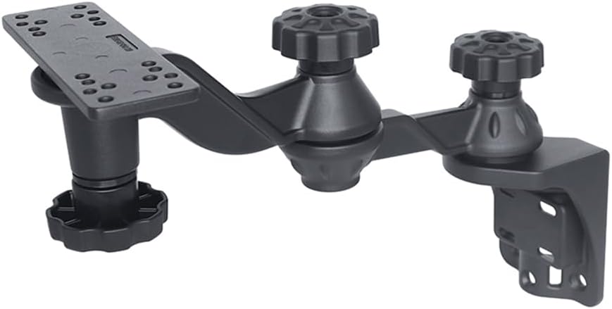 Strg Kayak Fish Finder Mount, 11.4" Arm Fish Finder Swing Mount Marine Electronics Mounts with Rectangular Plate Compatible with Scotty Garmin Lowrance Humminbird and More Depth Finder