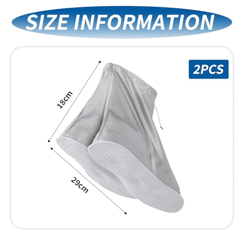 mongtsamz 2 Paires Sur Chaussure Imperméable, Couvre Chaussure Impermeable Réutilisables, Rembourré Et Pliable Avec Zip Protege Chaussure pour Les Sorties Et Les Rues Boueuses (Xl(41-42)) – vue 2