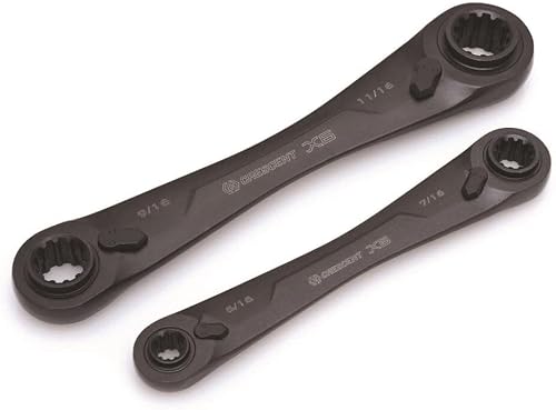Crescent RATCHETING Wrench Set 2PC 4IN1 SAE DB