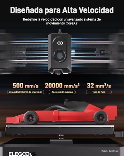 Miniatura 3 de Elegoo Centauri Carbon Impresora 3d, 500mm S De Alta Velocidad Corexy Con Calibración Automática, Boquilla De 320 C, Cámara Incorporada, Lista Para Imprimir, Volumen De Impresión 256 256 256mm