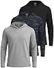 Real Essentials Paquete de 3 Sudaderas con Capucha de Secado Rápido para Hombre para Gimnasio 2
