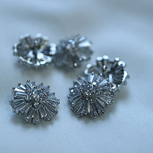 5Pcs/Lot Rhinestone Crystal Fur Buttons Cubic Zirconia Button For Coat Decorative Cz Sewing Buttons For Cashmere Knit Cardigan #TOP2