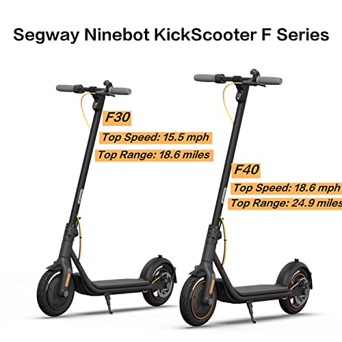 Segway Ninebot F30 Electric Kick Scooter, 300W Powerful Motor, 10-inch Pneumatic Tire, Foldable Commuter Electric Scooter for Adults, Dark Grey - Thumbnail 4