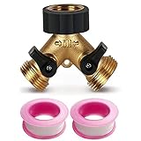 Tuyau d'eau Distributeur Y, 2 Rouleaux de Ruban D'étanchéité Industriel, Ruban Téflon, pour l'arrosage des Jardins, Pelouses, Serres, Nettoyage Intérieur et Extérieur, Lave-vaisselle (Doré)