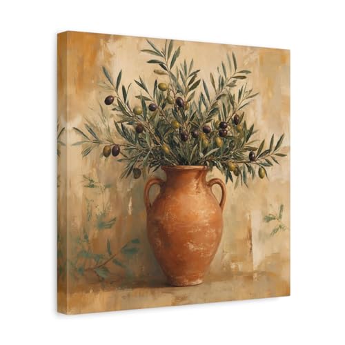 Tableau branches d'olivier vintage pour une atmosphère zen et naturelle de 35 cm