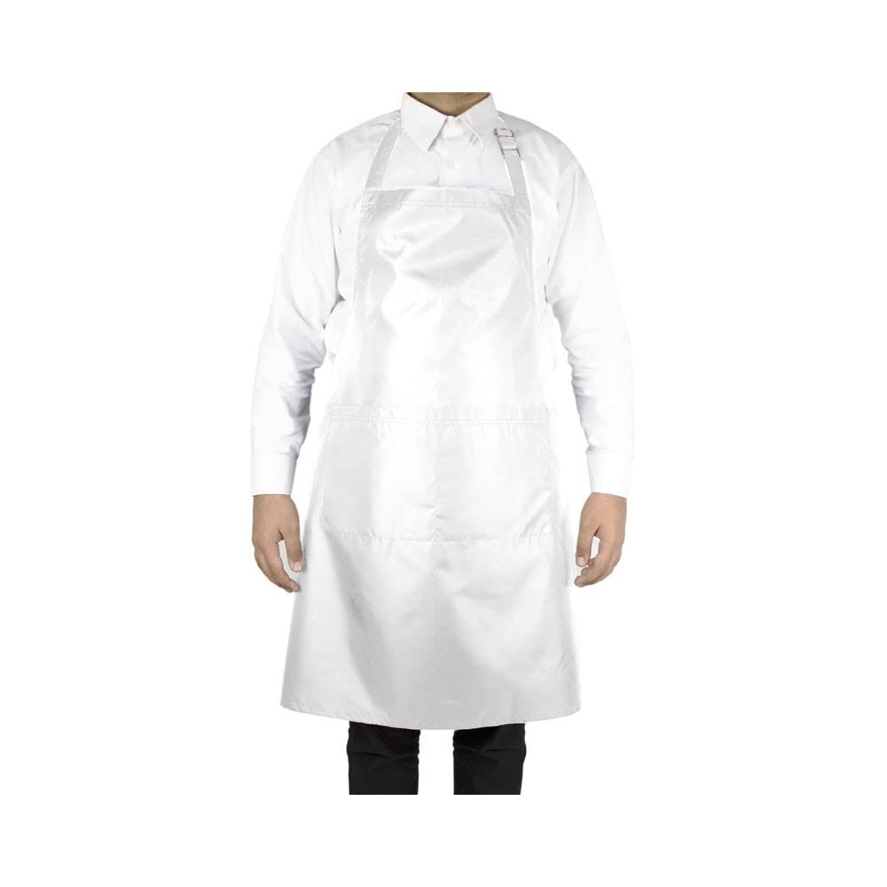 Yanek Waterproof Apron with Pockets, White