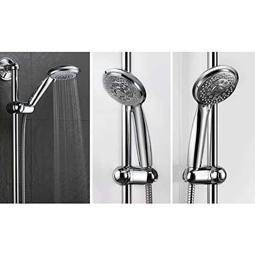 Hotelspa Aquacare Series Insta-Mount Power Suction 24" Stainless Steel Height/Angle Adjustable Shower Slide Bar #TOP3