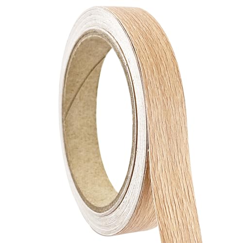 Image of 18mm Melamine Edging Tape, 10M Self-Adhesive Furniture Edging Strips Wood Veneer Trim Pre Glued Edge Banding for Furniture Worktop Cabinet Desk Shelves Panels Restoration (Oak)