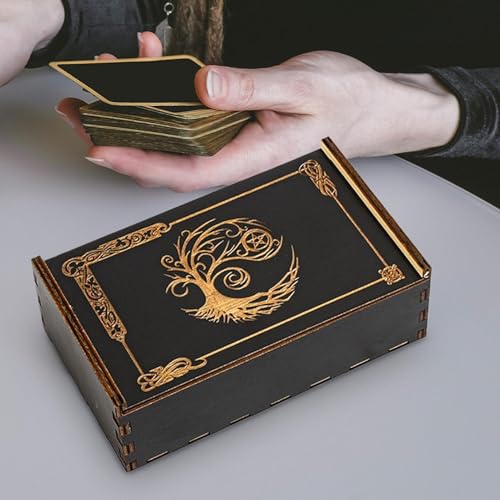 Boîte à bibelots Astrologys en bois pour boucles d'oreilles