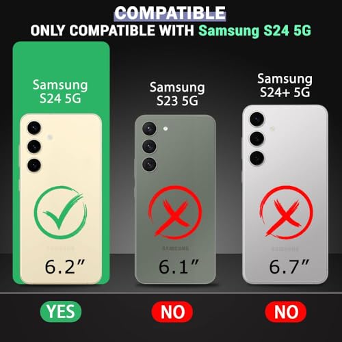 Image of Back Cover Case + Screen Protector for Samsung Galaxy S24 5G | Mag-Safe Compatible | Transparent Mobile Phone Back Cover Case for Samsung Galaxy S 24 | Samsung S 24 5G TPU Transparent Case