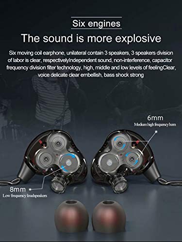 Wired Earphones,in-Ear Monitor metal Earbuds,three dynamic armature Earphone,Noise Cancelling Waterproof Sports… - Image 4