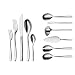 Produktbild WMF Sinus Besteckset, 12 Personen, 66 teilig, 60 Teile mit Servierbesteck, Monobloc-Messer, Cromargan Edelstahl poliert, glänzend, spülmaschinengeeignet