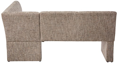 Chintaly Imports Labrenda Fully Upholstered Nook, Neutral Weave #TOP2