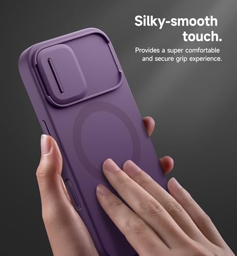 SURITCH for iPhone 17 Case with Camera Control Cover, Camera Slide Cover and Adjustable Kickstand, Compatible with MagSafe, Shockproof Bumper Protective Cases 6.3 Inch, Dark Purple by SURITCH - Used condition - Image 8