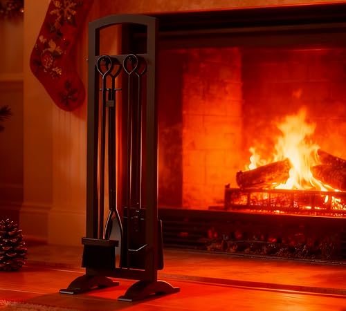 Kingson 5-Piece Lightweight Fireplace Tool Set – Portable, Compact, and
