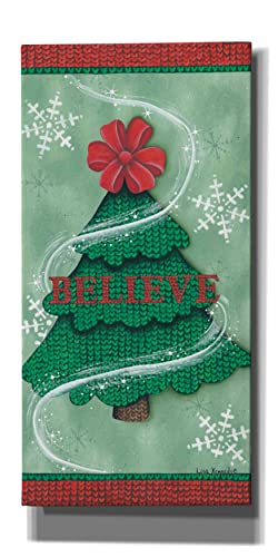 Epic Graffiti 'Believe Stitch Tree' by Lisa Kennedy, Canvas Wall Art, 30
