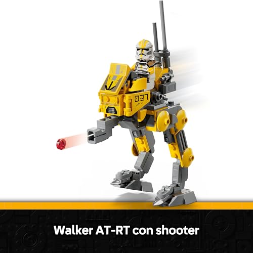 Star Wars 75431 Battle Pack 327° Star Corps di Clone Troopers - Giocattolo da Collezione con 4 Minifigure, 3 Figure di Droidi e un AT-RT - Regalo per Bambini da 7 Anni Fan della Vendetta dei Sith - Lego - Immagine 4