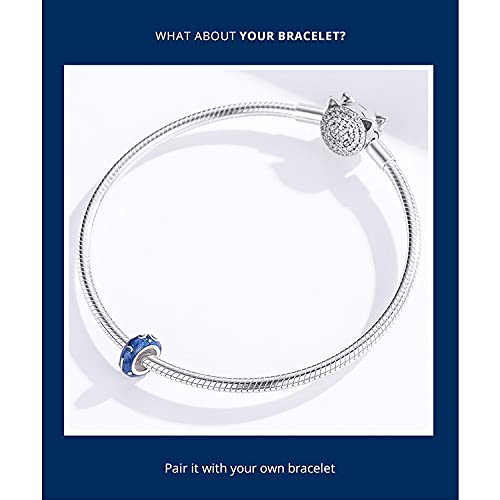 Dije para pulsera europea en plata ley 925 antialérgica 6