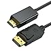 4K DisplayPort to HDMI Cable, 1.8M DP to HDMI Adapter 30Hz Uni-Directional DisplayPort to HDMI Cable Male to Male Gold Plated Plug Compatible with PC Monitor TV Projector HDTV Lenovo Laptop
