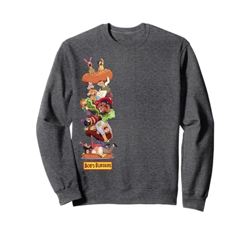 Bob's Burgers Group Shot Burger Stack Sweatshirt