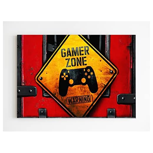 Placa decorativa gamer zone video game 20x29 mdf a4