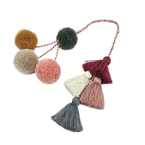 Zhouba Porte-clés bohème coloré avec pompon pompon pour femme Cover