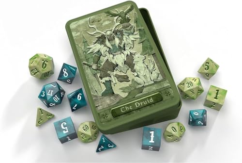 Character Class Dice Set The Druid de Beadle & Grimms con estuche premium 3
