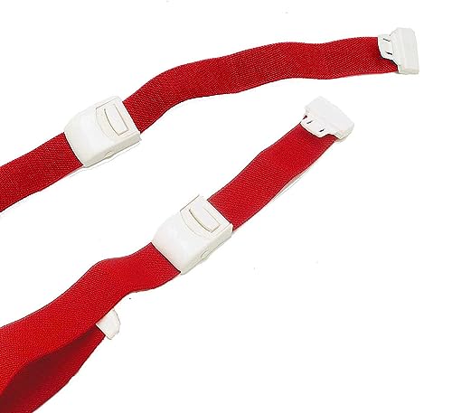 Image of DESCO Surgical Tourniquet Elastic Belt for Blood Collection with Plastic Buckle Pack of 1 (Red)