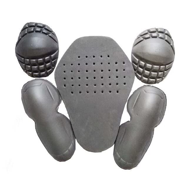 Jackets - 5PCs Motorcycle jacket soft armor protector  motobiker  racing suits Rubber protective devices internal gear CE authentication (Auburn L)