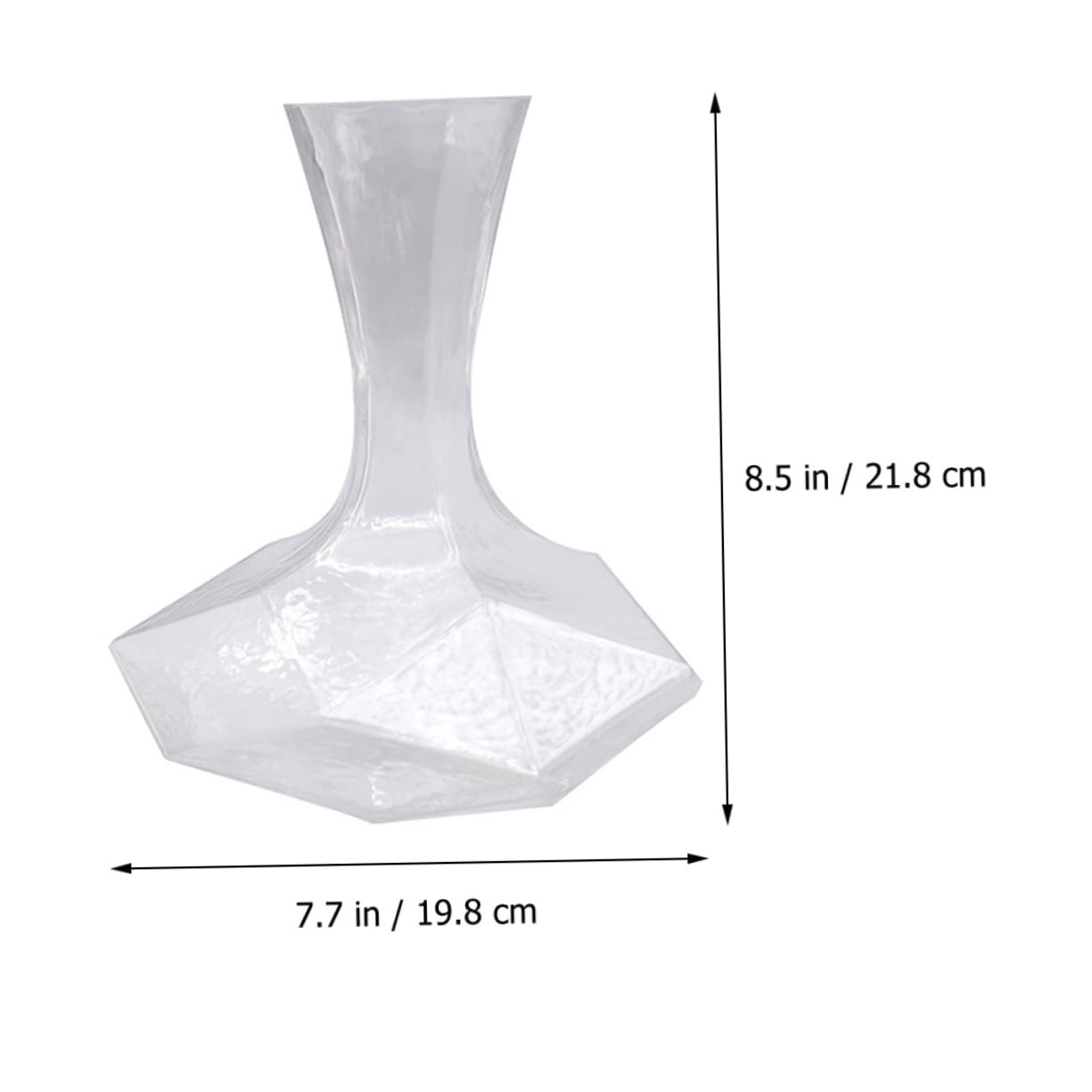 Caraffa Decanter Geometrica in Vetro per Vino e Liquori | Design Creativo a Diamante, Stabile Sul Piano, Facile da Pulire, Adatta a Cucina e Bar