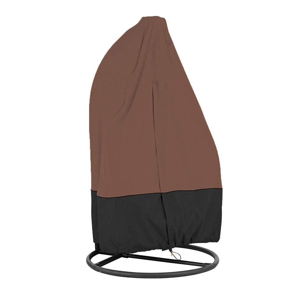 HONCENMAX Patio Hanging Chair Cover - Cocoon Egg Chair Cover - for Rattan Wicker Swing Seat Chair - Waterproof Furniture Protective Cover - for Single Swinging Chair (190 * 115cm) — image 1