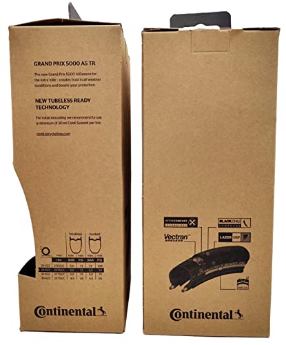 Continental Grand Prix 5000 All Season 700x28 AS TR Black Reflex - Tubeless Ready - Pack of 2 Tires