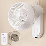 iimono117 壁掛 洗える サーキュレーター リモコン付き 360°上下左右首振り 22畳 パワフル送風 (壁掛け 床置き 2way) OFFタイマー 換気 空気循環 日本語取扱説明書 (1台)